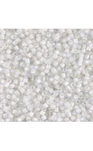 Miyuki delica beads 10/0 - Lined white ab DBM-66